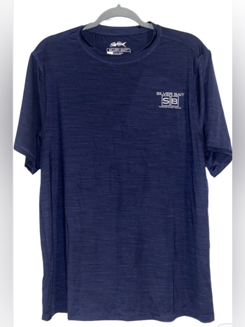 Silver Bait Men's Navy Short Sleeve Performance Tee